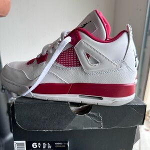 Jordan White and Red Athletic Shoes